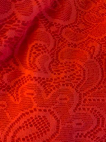 Vintage Red Lace Table Cloth (1 of 1)