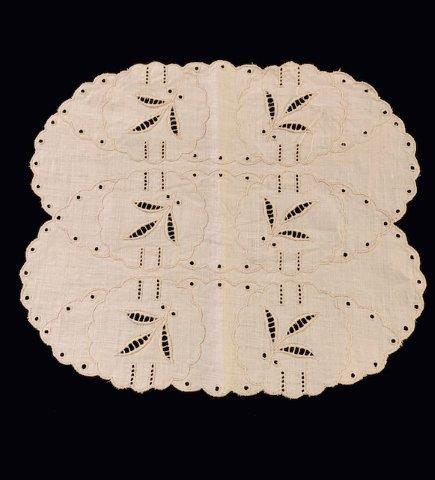 Unique Natural Linen Embroidered Mat (1 of 1)