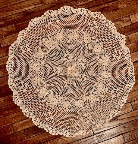 Gorgeous vintage Crochet Lace Table Doily (1 of 1)