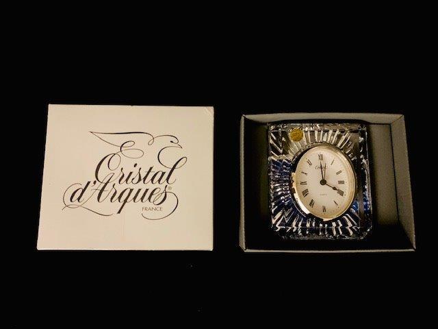 Cristal D: New-Old Stock Brand New In Original Box, Gorgeous Crystal Mantle Clock