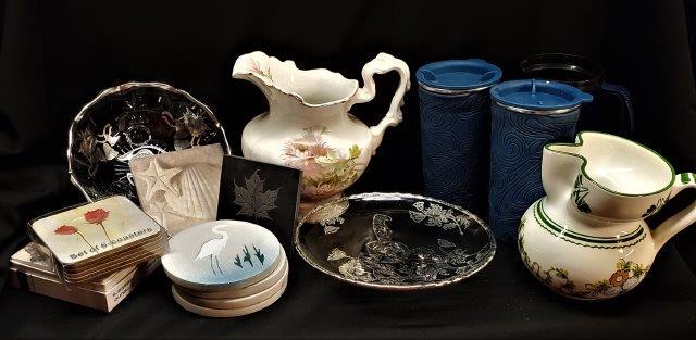 Pitchers, Drink Coasters, Coffee Cups: Pitchers, Drink Coasters, Coffee Cups