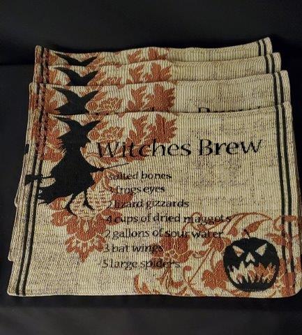 Four Halloween Placemats: Four Halloween Placemats