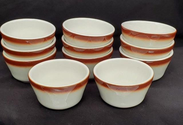 Walker China Ramekins set of 12: 3.75" diameter x 2.25" tall set of 12 - one was find after photo was taken