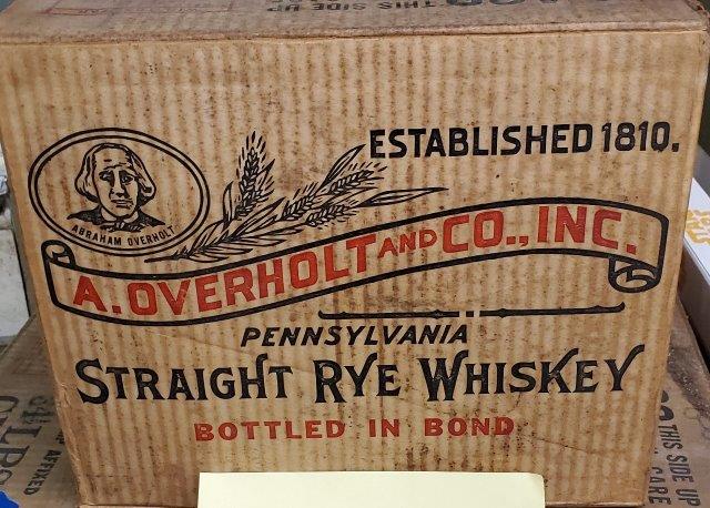 Old Overholt Straight Rye Whiskey Empty Box: Old Overholt Straight Rye Whiskey Empty Box