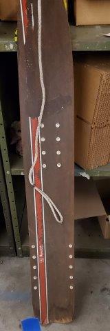Vintage Snow Snurfer c. 1960â€™s â€“ 70â€™s, 20th: Vintage Snow Snurfer c. 1960â€™s â€“ 70â€™s, 20th century Wood, nylon (rope) 46 in long, 6 1/4 in wide