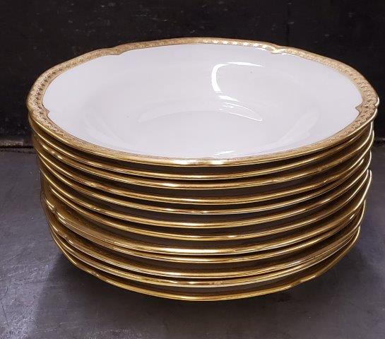 Dozen Gold Foil Coupe Rim Bowls: Dozen Gold Foil Coupe Rim Bowls