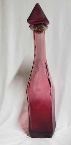 Purple Amethyst Glass Decanter with Stopper (1 of 2)