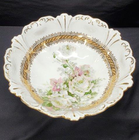 Antique German Porcelain Rose Bowl (1 of 5)
