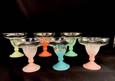 Vintage Blendo Margarita Glasses - Set of 6