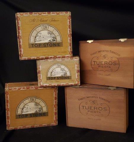Set of 5 Cigar boxes: Set of 5 Cigar boxes