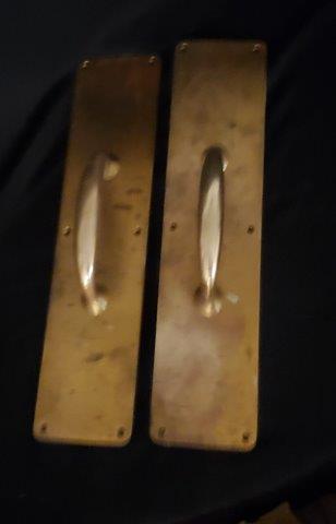 Brass Door Handles Pair 15" long: Brass Door Handles Pair 15" long