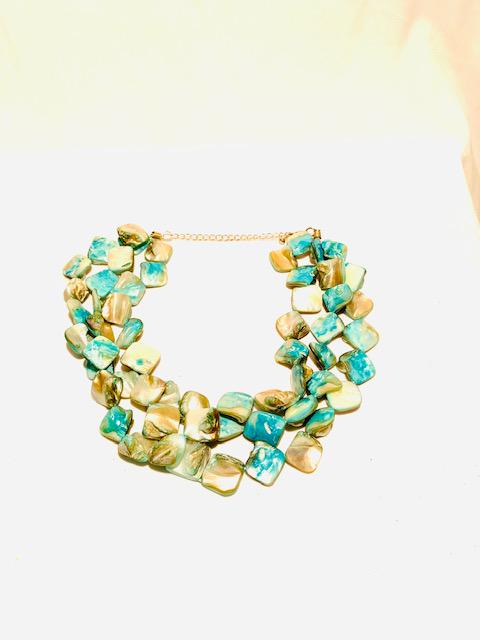 Triple-Strand Baroque Pearl Necklace: Choker-style triple-strand 12-15 inches in length. All Items generally inspected during cleaning for damage etc. All items are in good wearable/sellable condition unless otherwise noted. All items are