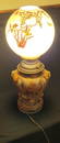 Antique Table Lamp with Glass Shade