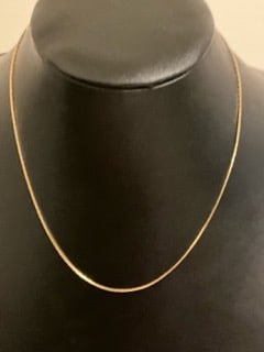 14k Solid Gold Chain Fine 16 inches long (1 of 4)