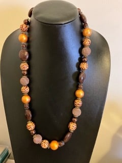 Beaded Statement Necklace 24 inches long (1 of 6)