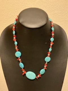 Native American Sensational Vintage Santo Domingo Royston Turquoise Sterling Silver Beads... (1 of 4)