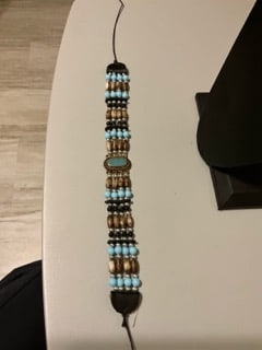Native American Inspired Buffalo Bone Four Line Choker Turquoise - Gleaming A Vision of Beauty: Native American Inspired Buffalo Bone Four Line Choker Turquoise - Gleaming A Vision of Beauty