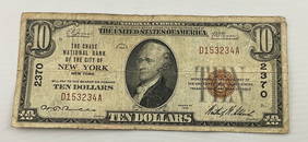 Ten Dollar The Chase National Bank of the City of New York series 1929 D153234A