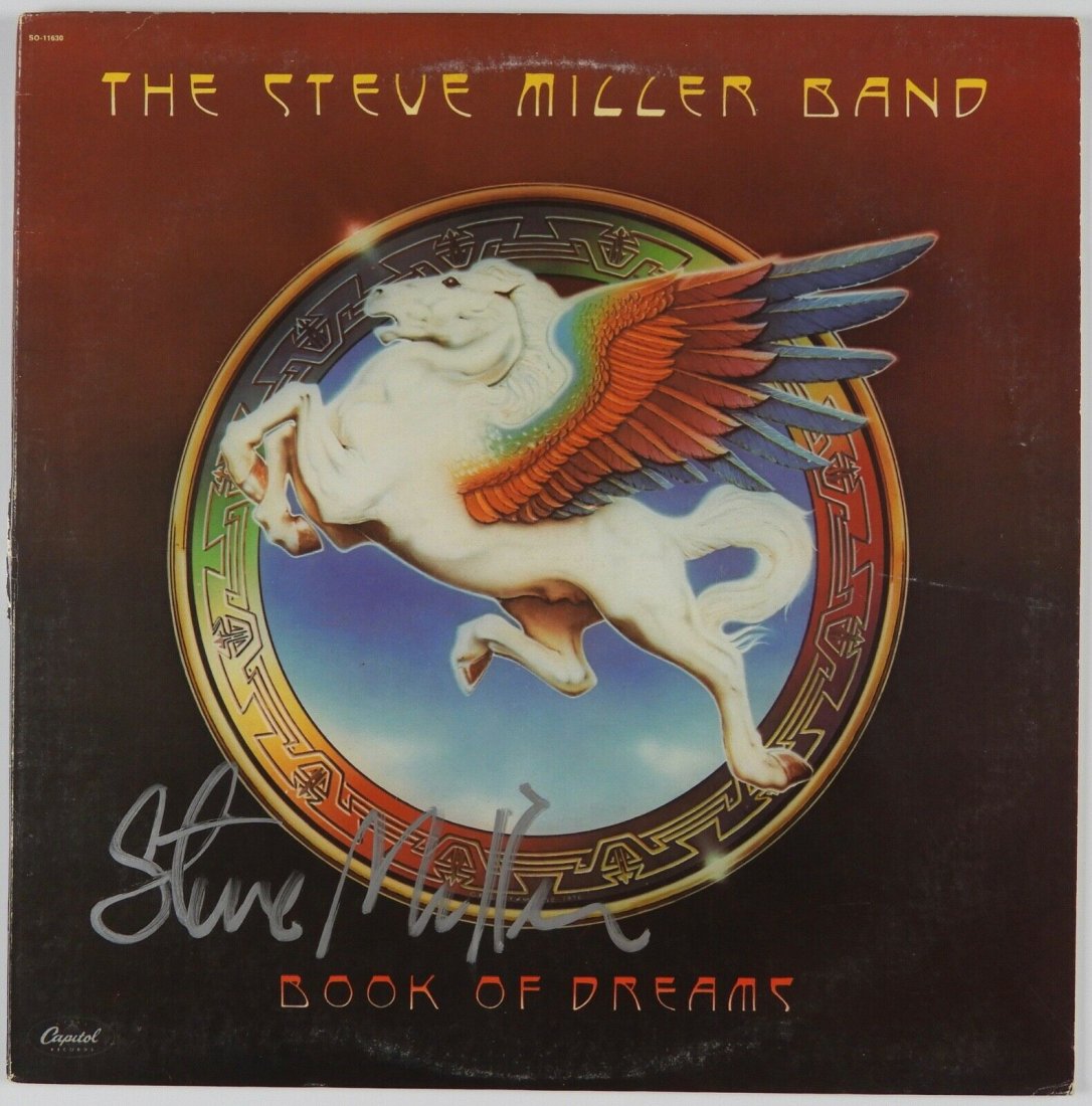Steve Miller Book of Dreams Signed Album: The Steve Miller Band Book of Dreams Signed Album autographed by Steve Miller. This item is authenticated by JSA.