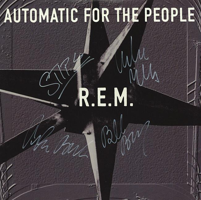 R.E.M Band signed Automatic For The People Album (1 of 1)