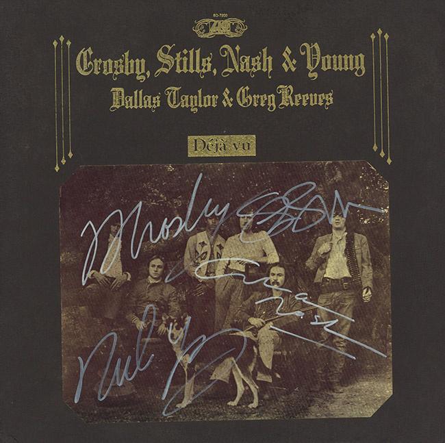 Crosby Stills Nash & Young Band Band Signed Deja Vu (1 of 1)