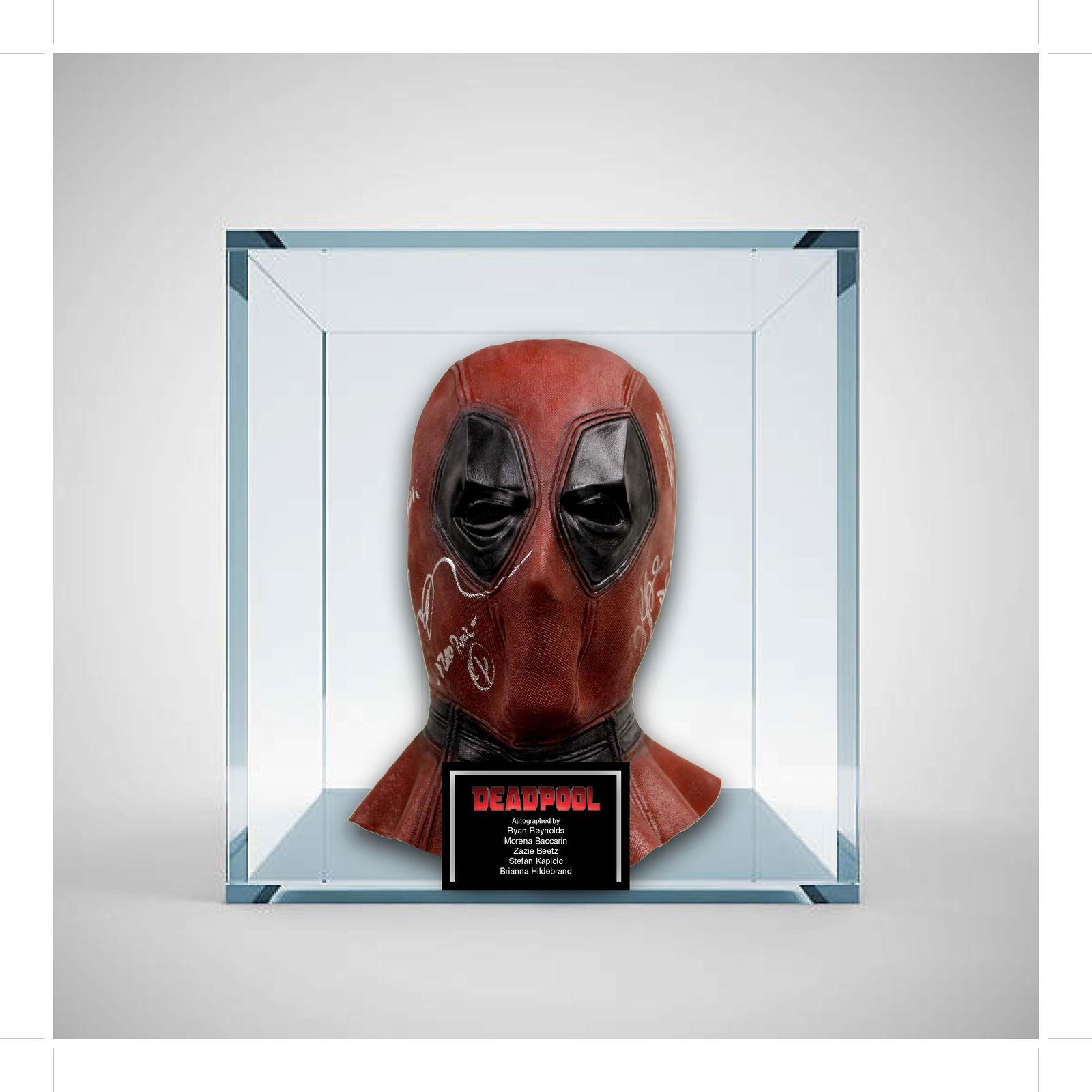 Deadpool 2 Cast Signed Mask (1 of 1)