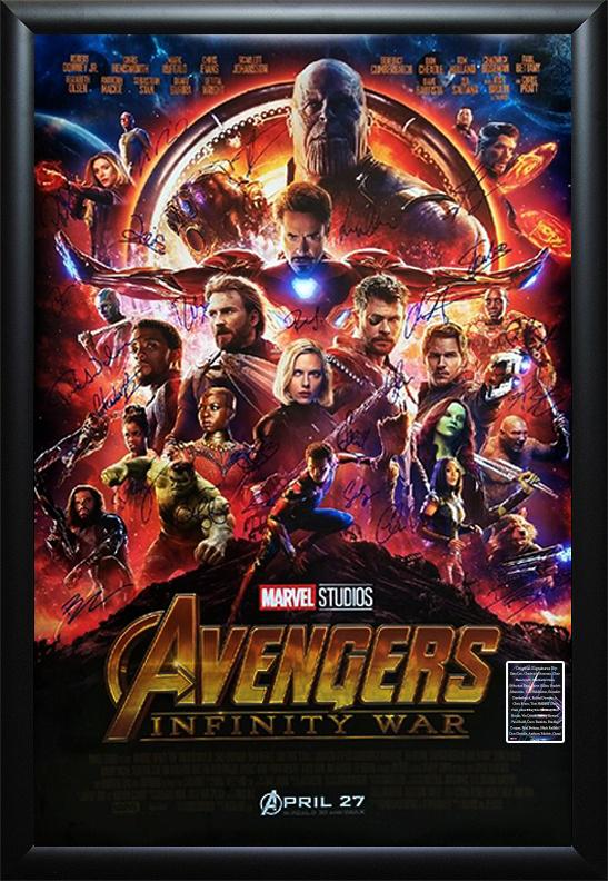 Marvel Infinity War Signed Movie Poster (1 of 1)