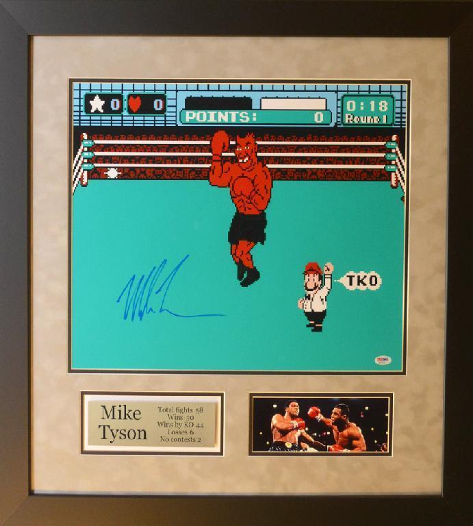 Mike Tyson Signed Collage. (1 of 1)