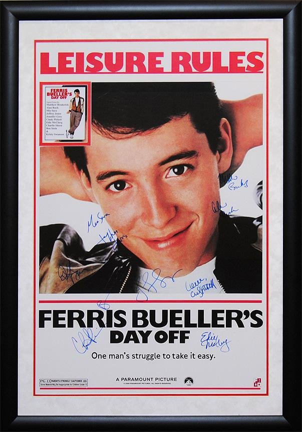 Ferris Bueller Signed Movie Poster (1 of 1)