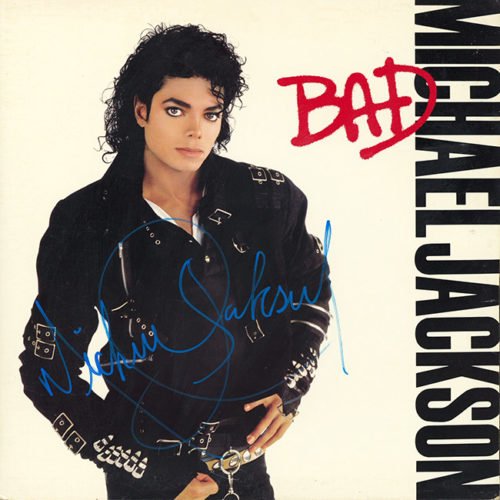 Michael Jackson Bad signed Album (1 of 1)