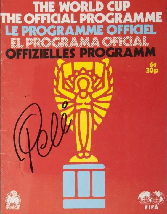 Pele signed and inscribed 1958 World Cup Program (1 of 1)