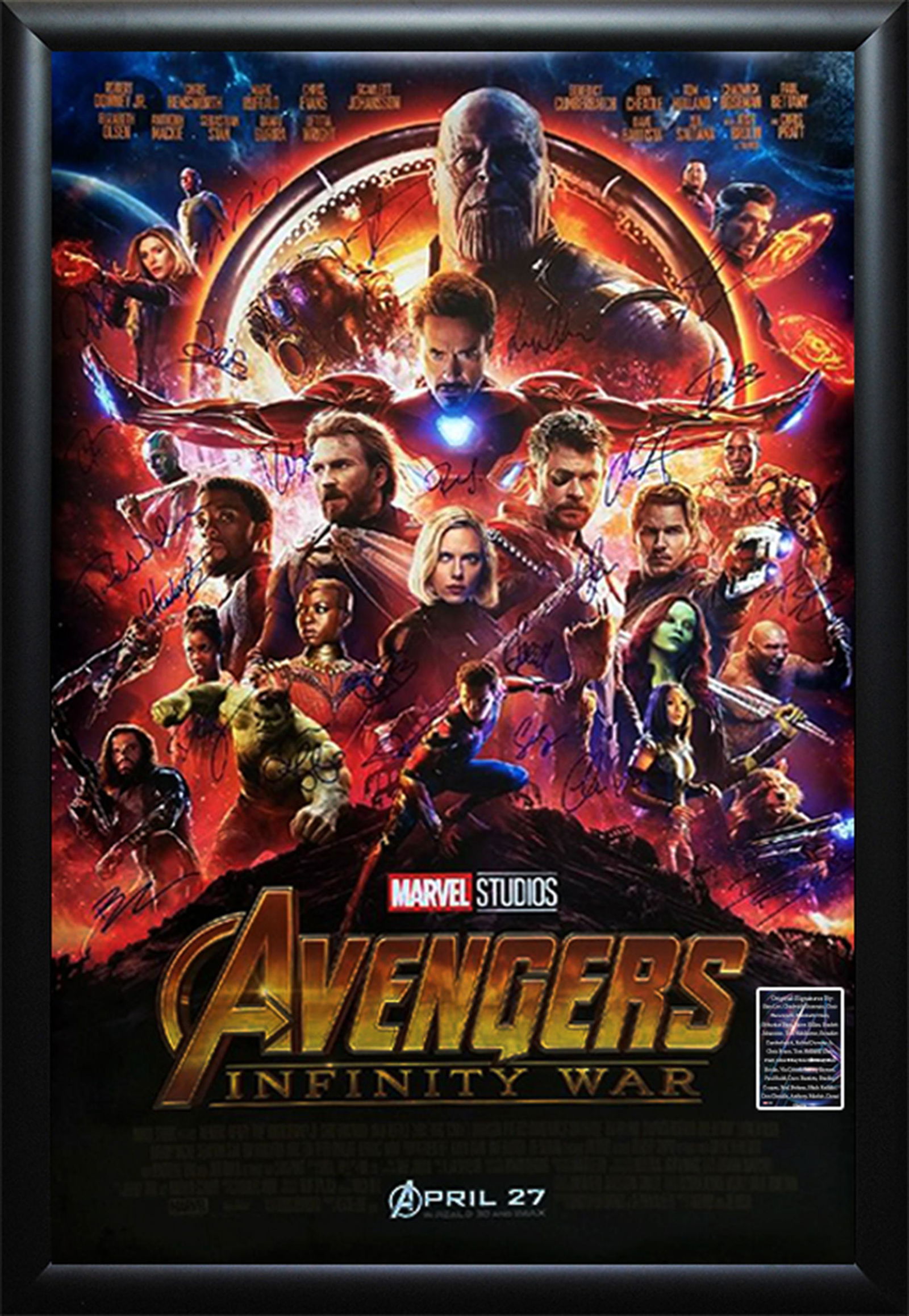 Avengers Infinity War Thanos Doom Signed Movie Poster (1 of 1)