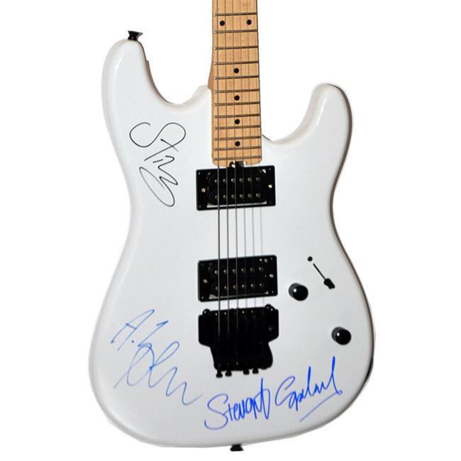 Police signed White Guitar (1 of 1)