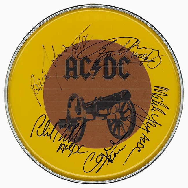 AC/DC Band signed Drumhead (1 of 1)