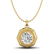 0.75 ctw Diamond Solitaire Art Deco Necklace 18K Yellow
