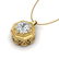 0.75 ctw Diamond Solitaire Art Deco Necklace 18K Yellow - 2