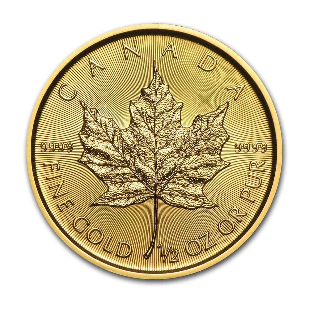 2020 Canada 1/2 oz Gold Maple Leaf BU: 1 pc. 2020 Canada 1/2 oz Gold Maple Leaf BU