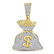 10kt Yellow Gold Mens Round Diamond Money Bag Dollar
