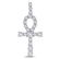 10kt Yellow Gold Mens Round Diamond Ankh Cross Charm