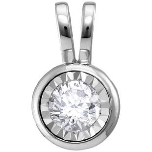 14kt White Gold Round Diamond Solitaire Pendant 1/2: 14kt White Gold Round Diamond Solitaire Pendant 1/2 Cttw Manufacturer Model: JSC-114786 Description 14kt White Gold Womens Round Diamond Solitaire Pendant 1/2 Cttw Gemstone Details1/2 Carats