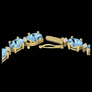 49.85 ctw Aquamarine & VS/SI Diamond Eternity Necklace: 49.85 ctw Aquamarine & VS/SI Diamond Eternity Necklace 10K Yellow Gold Designer Brand Luxury Jewelry, made in the USA Suggested Retail Price: $35,300 Factory offers perfect factory sizing, for