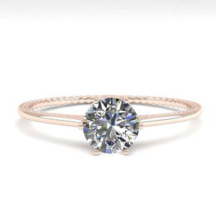 0.50 ctw VS/SI Diamond Ring 18K Rose Gold: 0.50 ctw VS/SI Diamond Ring 18K Rose Gold Designer Brand Luxury Jewelry, made in the USA Suggested Retail Price: $5,100 Factory offers perfect factory sizing, for all rings & custom length for