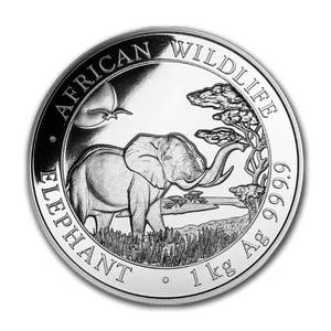 2019 Somalia 1 kilo Silver Elephant