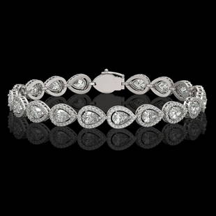 12.38 ctw Pear Diamond Bracelet 18K White Gold: 12.38 ctw Pear Diamond Bracelet 18K White Gold Designer Brand Luxury Jewelry, made in the USA Suggested Retail Price: $99,900 Factory offers perfect factory sizing, for all rings & custom