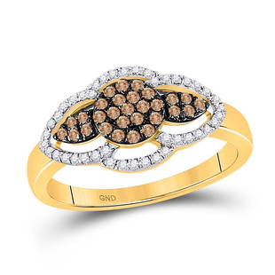 10kt Yellow Gold Round Brown Diamond Cluster Ring 1/3: 10kt Yellow Gold Round Brown Diamond Cluster Ring 1/3 Cttw Manufacturer Model: JSC-104393 Description 10kt Yellow Gold Womens Round Brown Diamond Cluster Ring 1/3 Cttw Gemstone Details1/3 Carats
