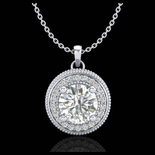 1.25 ctw VS/SI Diamond Solitaire Art Deco Stud Necklace: 1.25 ctw VS/SI Diamond Solitaire Art Deco Stud Necklace 18K White Gold Designer Brand Luxury Jewelry, made in the USA Suggested Retail Price: $10,800 Factory offers perfect factory sizing, for