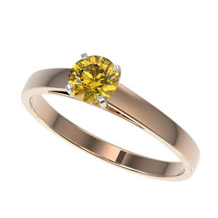 0.54 ctw Intense Yellow Diamond Ring 10K Rose Gold: 0.54 ctw Intense Yellow Diamond Ring 10K Rose Gold Designer Brand Luxury Jewelry, made in the USA Suggested Retail Price: $3,450 Factory offers perfect factory sizing, for all rings & custom