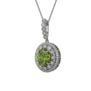 7.51 ctw Tourmaline & Diamond Necklace 14K White Gold: 7.51 ctw Tourmaline & Diamond Necklace 14K White Gold Designer Brand Luxury Jewelry, made in the USA Suggested Retail Price: $10,250 Factory offers perfect factory sizing, for all rings &