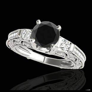 1.38 ctw VS Black Diamond Solitaire Ring 10K White Gold: 1.38 ctw VS Black Diamond Solitaire Ring 10K White Gold Designer Brand Luxury Jewelry, made in the USA Suggested Retail Price: $3,850 Factory offers perfect factory sizing, for all rings &