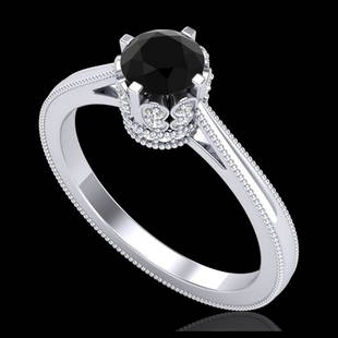 0.81 ctw Fancy Black Diamond Art Deco Ring 18K White: 0.81 ctw Fancy Black Diamond Art Deco Ring 18K White Gold Designer Brand Luxury Jewelry, made in the USA Suggested Retail Price: $4,200 Factory offers perfect factory sizing, for all rings &